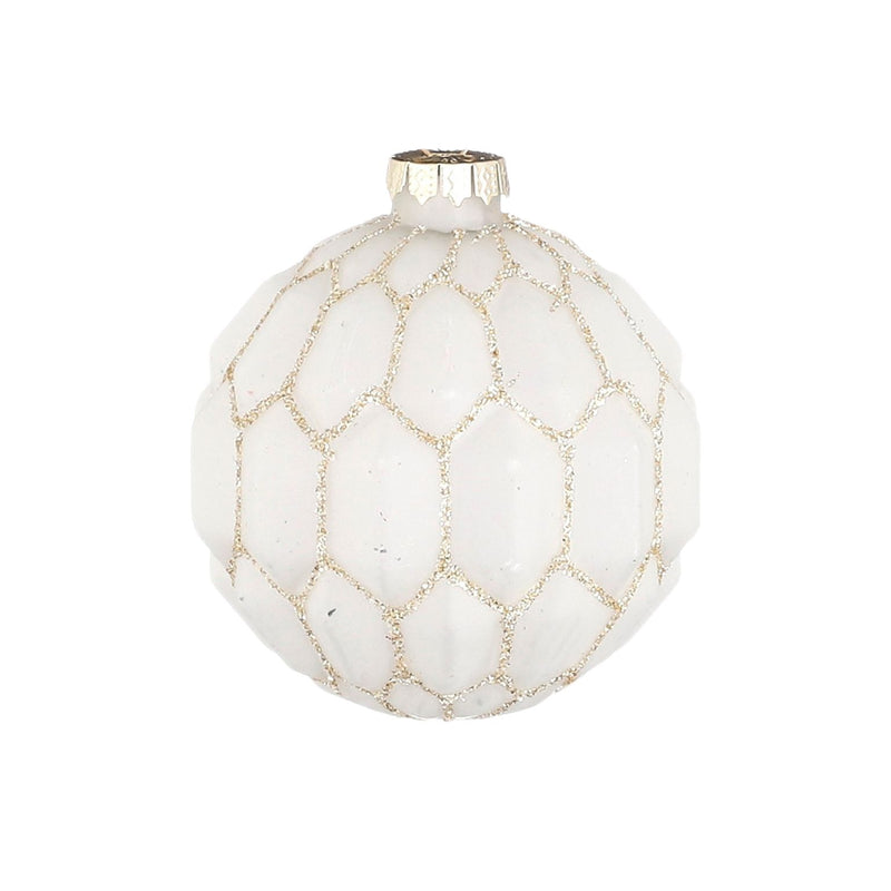Božični okraski Bauble glass Beli, 6 različic