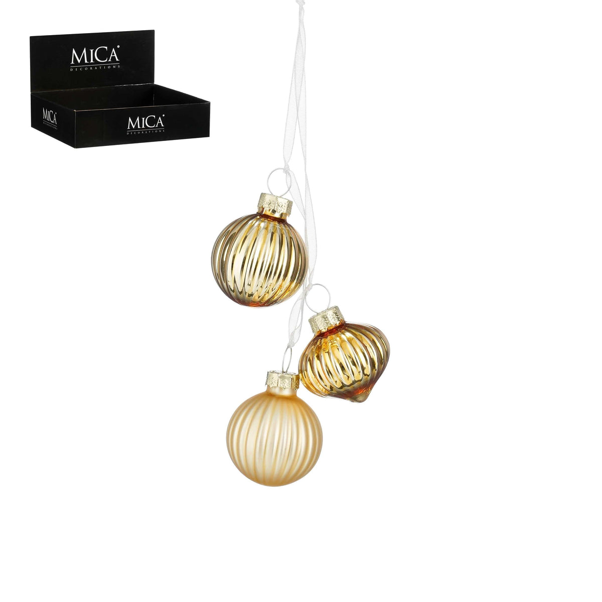 Božični okraski Bauble glass - Zlati