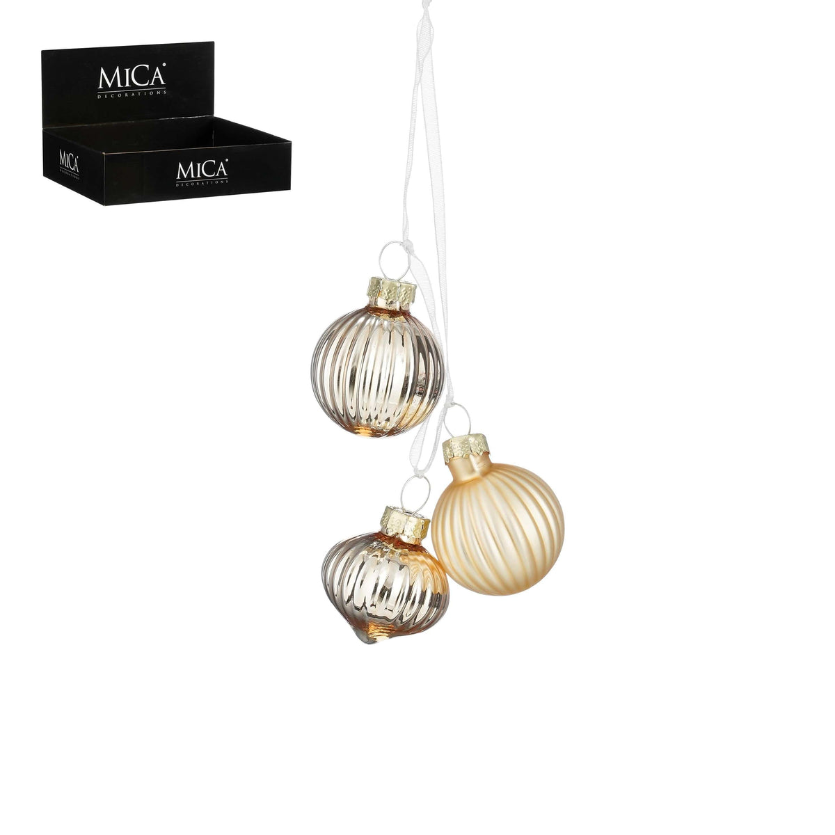 Božični okraski Bauble glass - Champagne