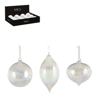 Božični okraski Bauble glass - prozorne 9x8 cm