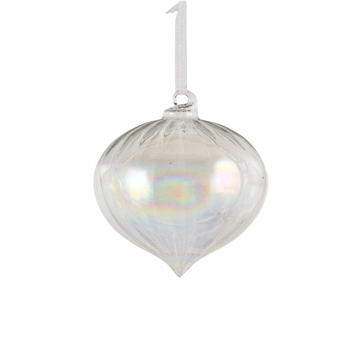 Božični okraski Bauble glass - prozorne 9x8 cm