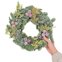 Osnova za venček – mešano zelenje (Ø 30 cm, enostranski)