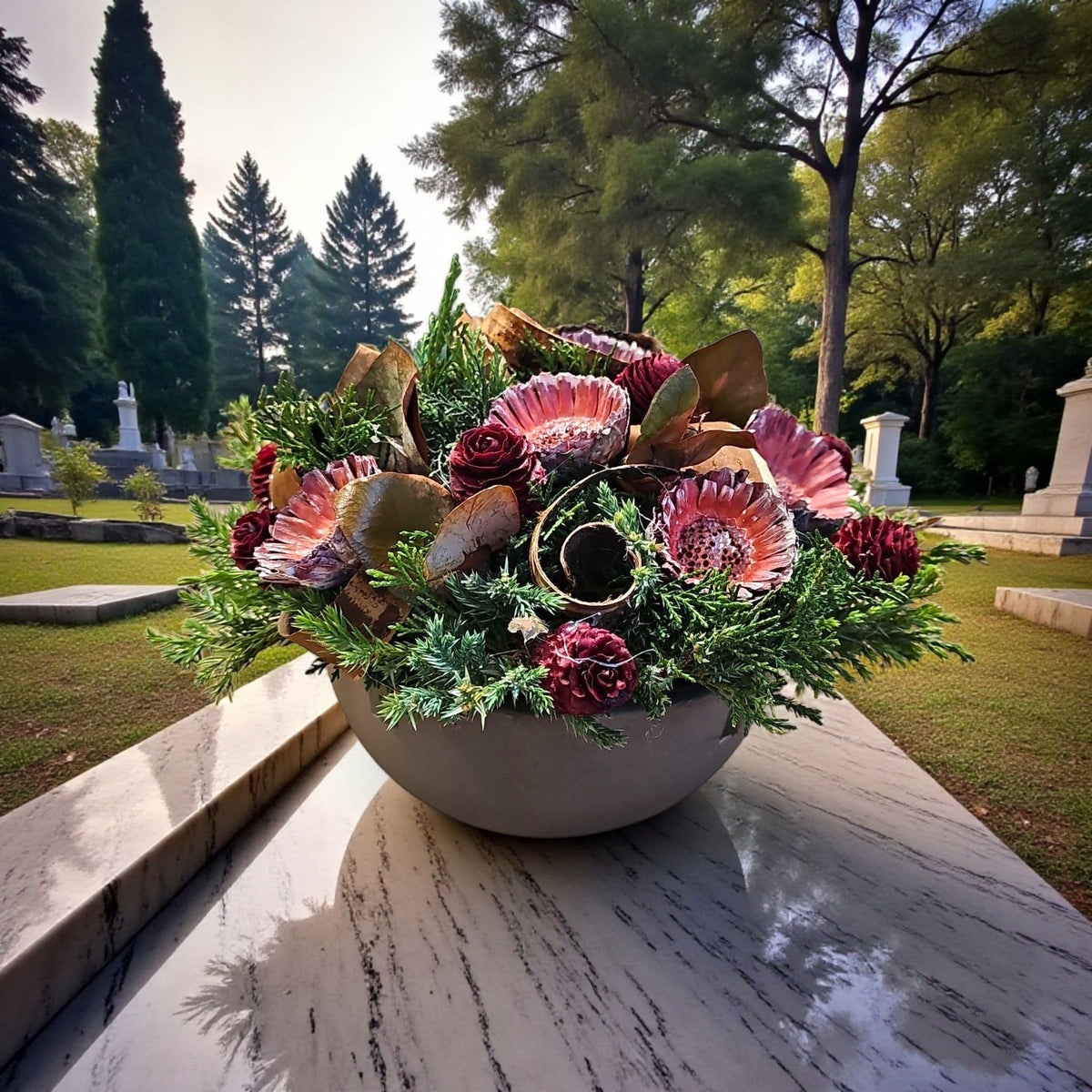 Aranžma v lončku Tiha eleganca